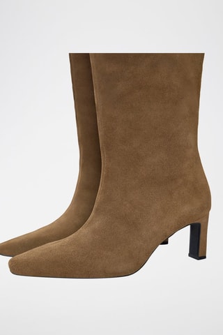 Botas em couro - Castanho