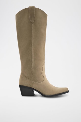 Botas em couro - Bege