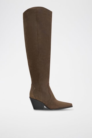 Botas em couro - Castanho