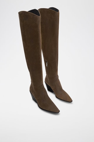 Botas em couro - Castanho