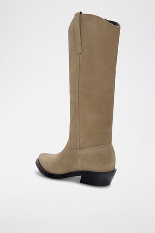 Botas em couro - Bege