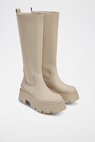 Botas com plataforma Bege