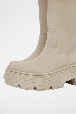Botas com plataforma Bege