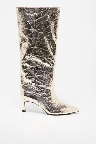 Botas de couro - Prateado