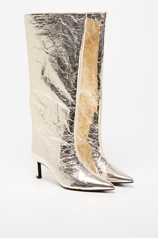 Botas de couro - Prateado