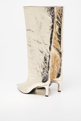 Botas de couro - Prateado