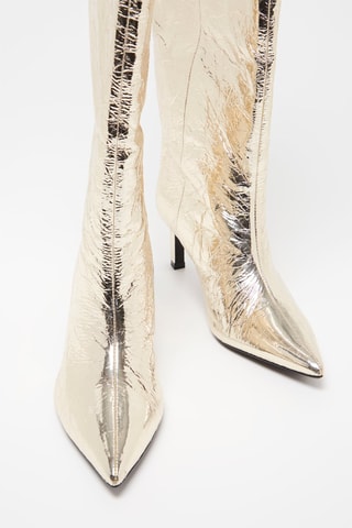 Botas de couro - Prateado