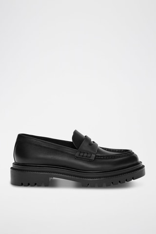Mocassins em couro - Preto