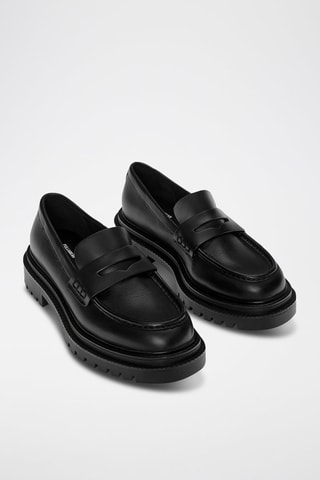 Mocassins em couro - Preto