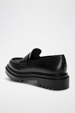 Mocassins em couro - Preto