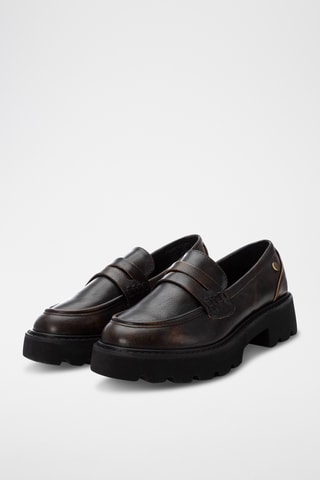 Mocasines con plataforma - Marrón