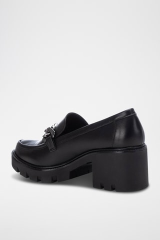 Mocassins de salto - Preto 