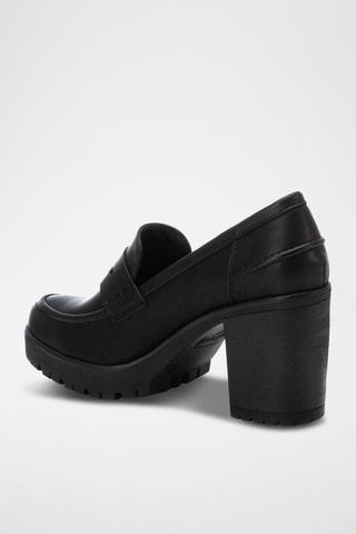 Mocassins de salto - Preto