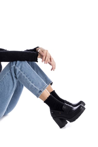 Mocassins de salto - Preto