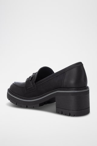 Mocassins de salto - Preto