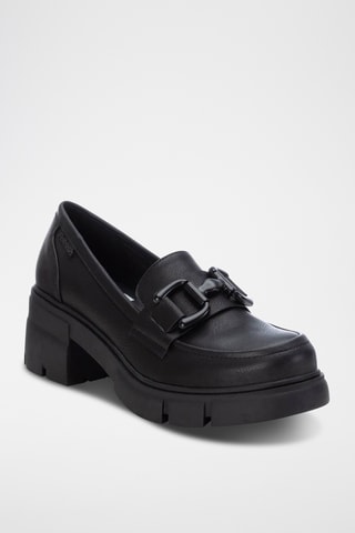 Mocassins de salto - Preto