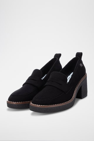 Mocassins de salto - Preto