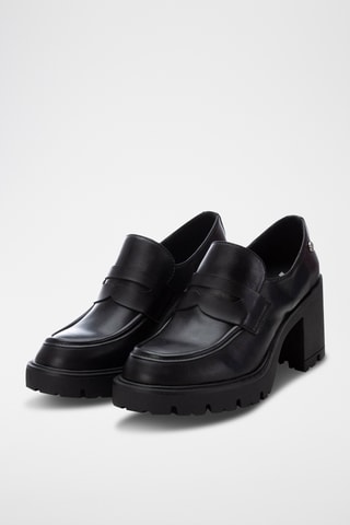 Mocassins de salto - Preto