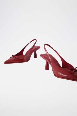 Sapatos de salto envernizados - Vermelho