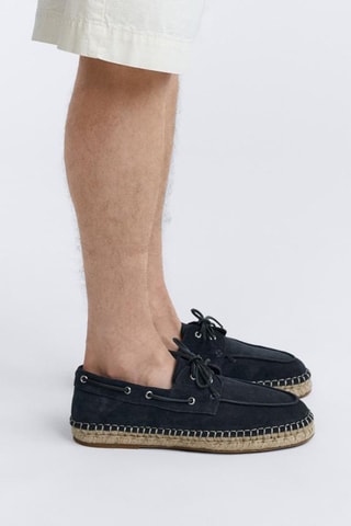 Sapatos de vela em couro - Azul