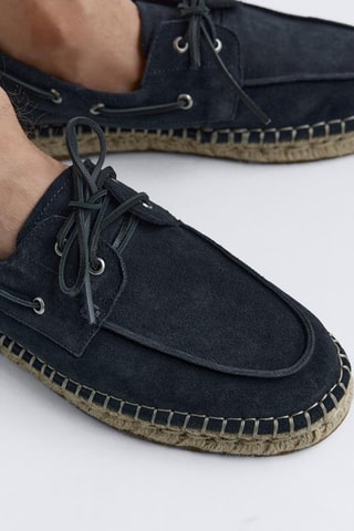 Sapatos de vela em couro - Azul