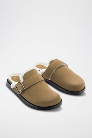 Socas forradas em nobuck - Bege