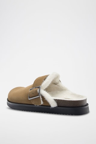 Socas forradas em nobuck - Bege