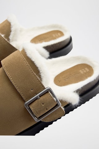 Socas forradas em nobuck - Bege