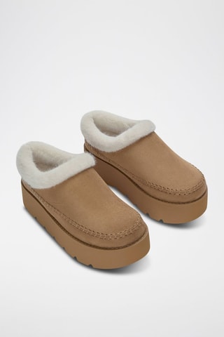 Socas com plataforma forradas - Bege