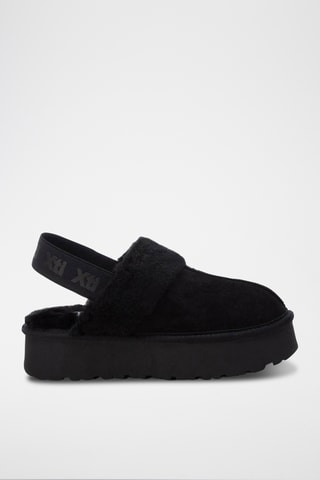 Socas forradas com plataforma - Preto