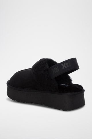 Socas forradas com plataforma - Preto