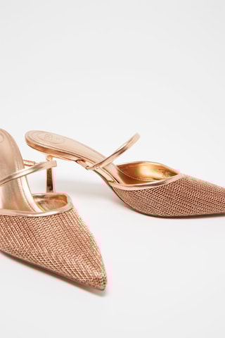 Mules de salto - Dourado-rosa