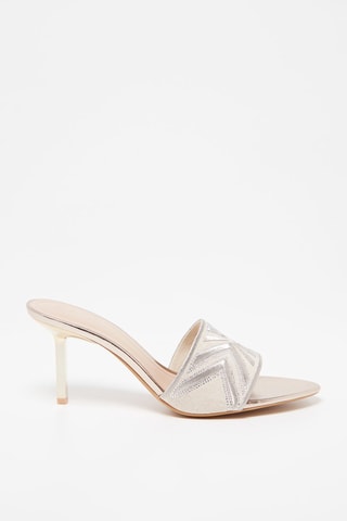 Mules - Bege e prateado