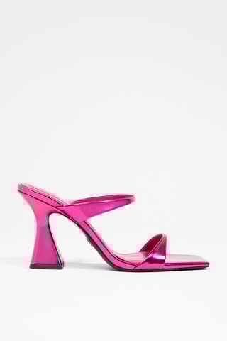 Mules de salto envernizados - Fúcsia