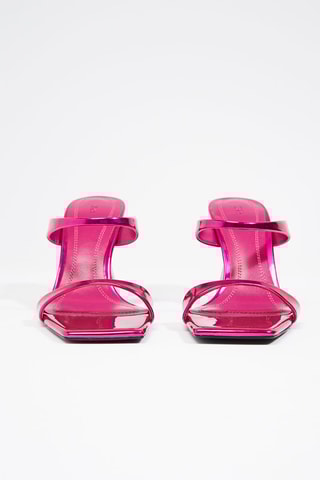 Mules de salto envernizados - Fúcsia