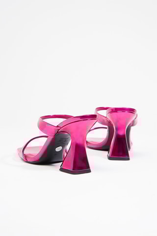 Mules de salto envernizados - Fúcsia