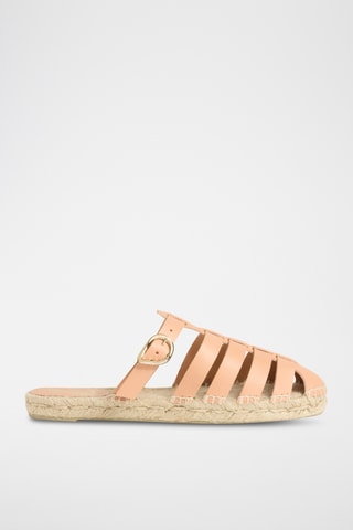 Mules de couro Lesvos - Bege