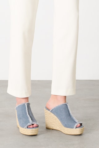 Mules com cunha Fatima - Azul