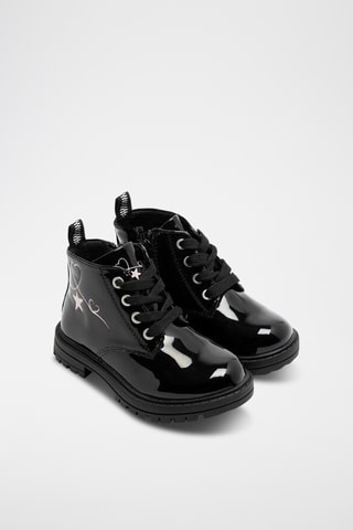 Botines con brillo - Negro