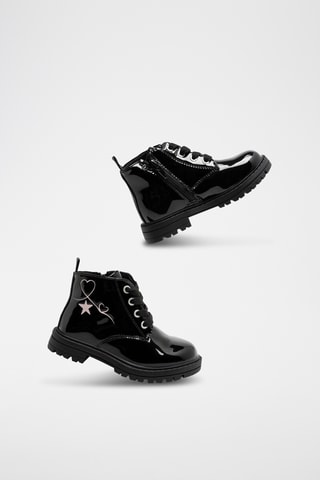 Botines con brillo - Negro