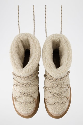 Botins com plataforma - Bege