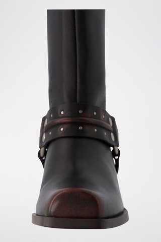 Botins em couro - Preto