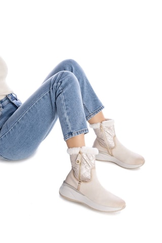 Botines forrados - Beige