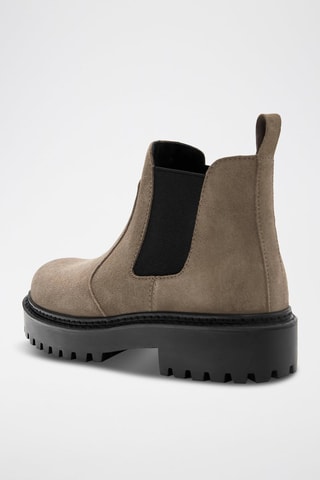 Botins Chelsea em couro - Toupeira