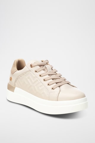 Sapatilhas com plataforma - Bege