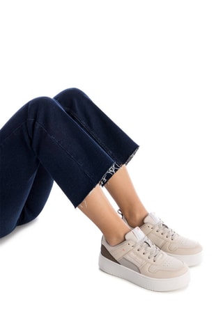 Zapatillas con plataforma - Beige