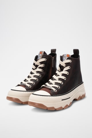 Zapatillas con plataforma - Marrón oscuro