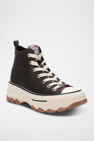 Zapatillas con plataforma - Marrón oscuro