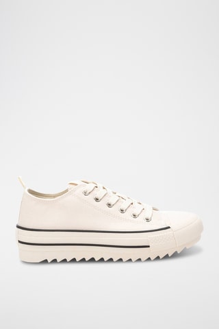 Zapatillas con plataforma - Beige