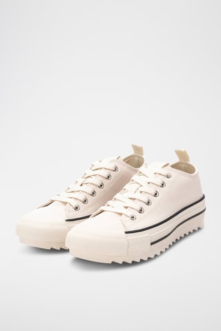 Zapatillas con plataforma - Beige
